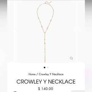 NWT Kendra Scott Crowley Gold Y Necklace